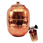 Rezervor 7 L Ayurveda din Cupru pentru Apa +Pahar Cadou