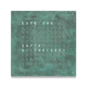QLOCKTWO, Ceas de perete, din otel
