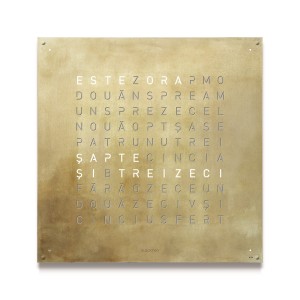 QLOCKTWO, Ceas de perete, din otel